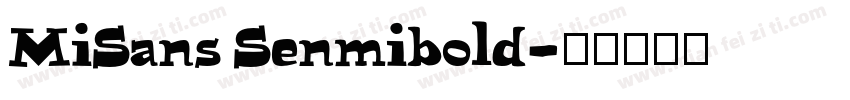 MiSans Senmibold字体转换